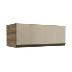 Imagem de Armário Aéreo P/ Cozinha Maxxi G770 1 Porta Basculante C/vidro 80cm Nogal - Kappesberg