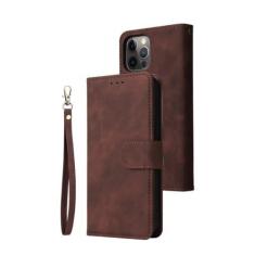 Imagem de Capa de telefone carteira de couro para iPhone 15 Pro Max 14 13 Mini 12 11 XS XR X SE 2022 8 7 6 6s Plus Flip Card Slot Holder Cover, Café, para iPhone XR