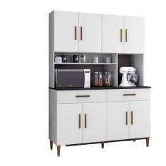 Imagem de Armário de Cozinha Fortaleza 8 Portas Kaiki Móveis Branco