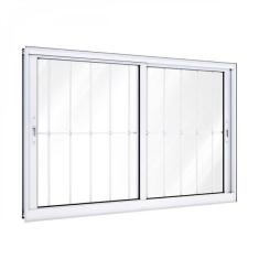 Imagem de Janela De Alum nio De Correr 100x120cm 2 Folhas Com Grade Luc