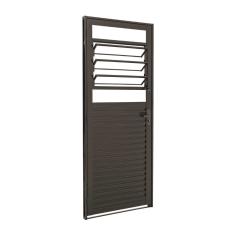 Imagem de Porta De Giro Veneziana E Báscula Black Em Aço 217 X 87 X 6,5 Cm Esquerda Pratika Sasazaki
