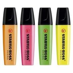 Imagem de Marca Texto Stabilo Boss Neon Com 4 Cores