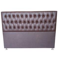 Imagem de Cabeceira Solteiro 90cm Para Cama Box Sofia Napa Marrom - ds Estofados