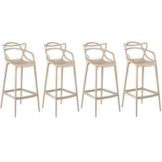 Imagem de Kit com 4 Banquetas Aviv feita em polipropileno Fratini