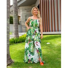 Imagem de Vestido Miss Misses Longo Com Estampa Tropical Verde