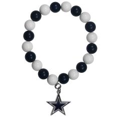 Imagem de Pulseira com contas NFL Fan, Pulseira com contas de leque, Branco, One Size