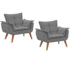 Imagem de Kit 2 Poltronas Decorativas Opala Suede