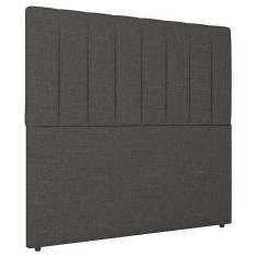 Imagem de Cabeceira Cama Box Casal Queen Size Ivana 160cm Linho Cinza