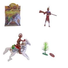 Imagem de Boneco Índio Guerreiro Com 2 Peças + Cavalo E Acessórios