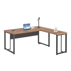 Imagem de Mesa em L Veroce Noce Preto