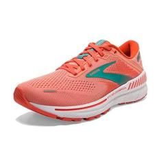 Imagem de Brooks Tênis de corrida feminino Adrenaline GTS 22 Supportive, Coral/Latigo Bay/Branco, 35