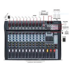 Imagem de Mesa De Som Bluetooth USB Mixer MP3 12 Canais TYT012