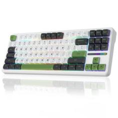 Imagem de Teclado mecânico sem fio AULA F87 75% TKL RGB retroiluminado