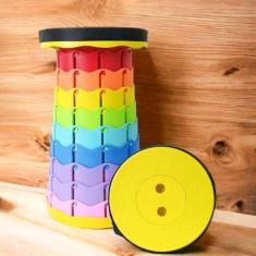 Imagem de Banqueta Dobrável Ajustável Retrátil C/ Alça De Pesca Banco - oem, LAR