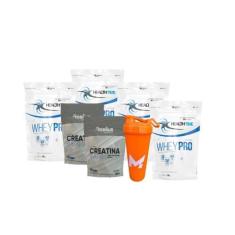Imagem de Combo 4X Whey Pro Health Time 1,8Kg (7,2Kg) + 2X Creatina 300G (600G)