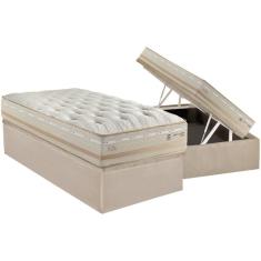 Imagem de Conjunto Box Baú Solteiro Colchão Espuma Herval Molas Maxspring Koln + Base Crc Suede Clean (88x188)