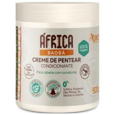 Imagem de Creme De Pentear África Baobá Vegano Condicionante Cabelos Com Curvatu