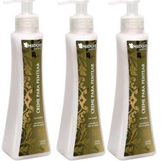 Imagem de Kit 3 Creme Para Pentear Sem Enxague Midori Profissional