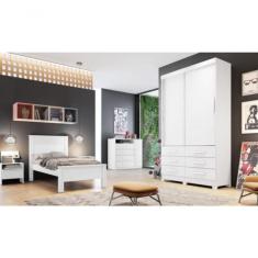 Imagem de Guarda Roupa 2 Portas Buriti Branco - Novo Horizonte