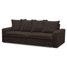 Imagem de Sofá Retrátil Reclinável 3 Lugares 195cm Roma F05 Veludo Marrom Escuro