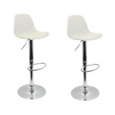 Imagem de Conjunto 2 Banquetas Joly Eames Base Giratória Branco