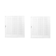Imagem de Kit Com 2 Portas De A o De Correr 215x200cm Com Vidro Minas S