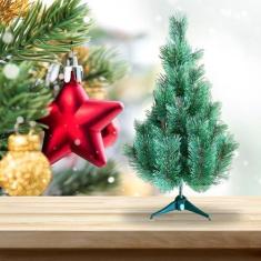 Imagem de Árvore De Natal Pinheiro De Mesa Luxo 60cm Cor Verde 35 Galhos A0306N 