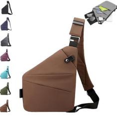 Imagem de Wander Bolsa de viagem antifurto, bolsa de viagem transversal, bolsa tiracolo de viagem para mulheres e homens, Marrom