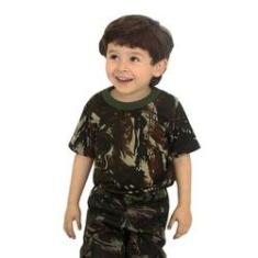 Imagem de Camiseta Infantil Camuflada Padrão Exército Brasileiro (EB)