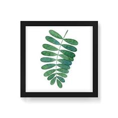 Imagem de Arte Maníacos Quadro Decorativo Ramo Folhas Para Baixo - 50x50cm (Moldura em laca )