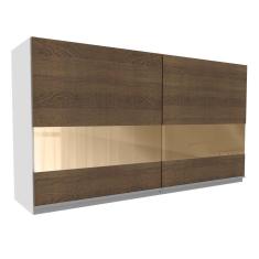 Imagem de Armário Aéreo Glamy 2 Portas com Vidro 120cm Rustic Madesa