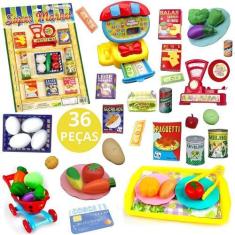 Imagem de Comidinhas De Brinquedo Masterchef Frutas Legumes Mercadinho Kit Infan