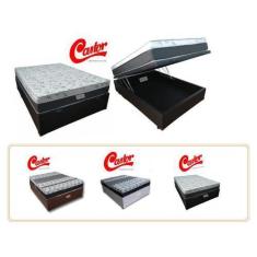 Imagem de Conjunto Cama Box Baú Casal Reforçada + Colchão Castor Class 138X188x6