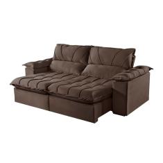 Imagem de Sofá 5 Lugares Retrátil E Reclinável Martins M-178 Veludo Marrom
