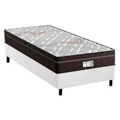 Imagem de Cama Box Solteiro: Colchão Molas Ensacadas Probel MasterPocket ProDormir Evolution + Base crc Courano White(88x188)