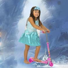 Imagem de Patinete Infantil 50Kg Rosa Com Kit De Fantasia Completo. - Dm Toys