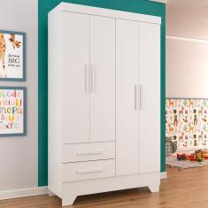 Imagem de Guarda-Roupa Infantil 4 Portas 2 Gavetas Branco - Panorama Móveis