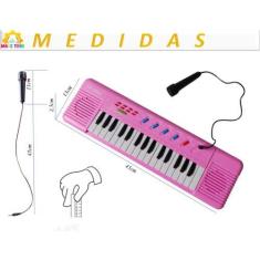 Imagem de Teclado Piano Infantil Eletronico Com Microfone Karaoke Dia Das Crianç