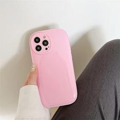 Imagem de Capa reflexiva fofa para celular para iPhone 13 Pro Max 11 12 Pro Max Proteção para câmera Capa brilhante, rosa, para iPhone 12 Pro