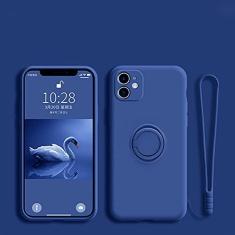 Imagem de Capa de silicone para Samsung Galaxy A54 A53 A33 A73 A34 A14 A32 A52 A42 A12 A72 A13 A23 A24 A51 A71 4G 5G Capa de suporte de telefone com anel, azul, para A33 5G