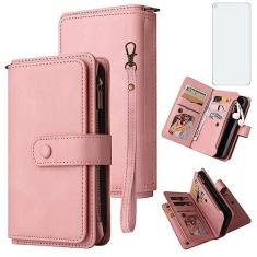 Imagem de Asuwish Capa de telefone para OnePlus 9 OnePlus9 5G capa carteira com protetor de tela de vidro temperado e alça de pulso couro suporte para cartão celular One Plus9 On 1 Plus 1plus One+ 1+ 1+9 nove