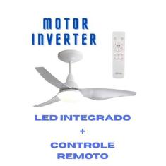 Imagem de VENTILADOR DE TETO ALISEU TAURUS COM MOTOR INVERTER, LED INTEGRADO, CONTROLE REMOTO - 81 CM DE DIAMETRO - BIVOLT - BRANCO
