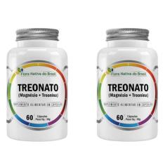Imagem de 2x Magnésio L Treonato Puro Concentrado 120 Cápsulas 600mg Flora Nativ
