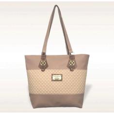 Imagem de Bolsa Sacola Feminina Grande - BSC BEGE - 39x31x10cm - Li Mendes Bags