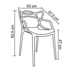 Imagem de Kit 5 Cadeiras Decorativas Sala e Cozinha Feliti pp 