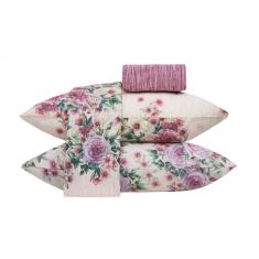 Imagem de Jogo de Cama Casal 4 Peças Florido Rosa Helena Box Sultan