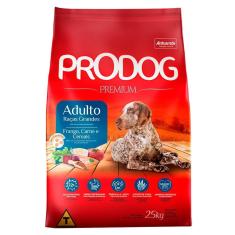 Imagem de Ração Seca Prodog Frango, Carne e Cereais para Cães Adultos Raças Grandes - 25 Kg
