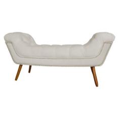 Imagem de Recamier Calçadeira Estofado Sienna Solteiro 90 Cm Corano Bege - LM DE