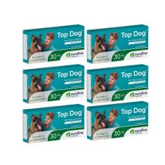 Imagem de 6 Top Dog Vermifugo Para Cães 30kg 2 Comprim Ouro Fino