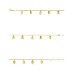 Imagem de Pulseira Aço GLAM Groumet São Jorge 0.9x0.7mm 21cm Gold IPG